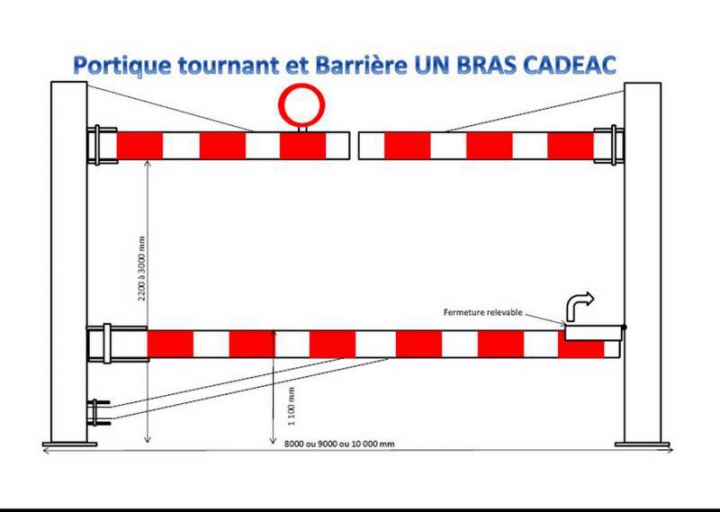 Portique tournant et Barrière tournante Cadeac